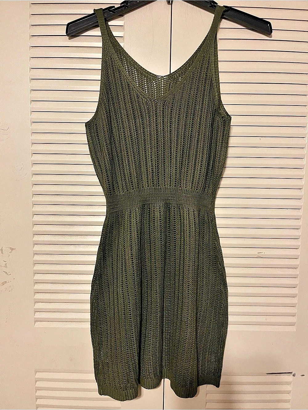 SHEIN Knit Midi Dress in Green Size Large Like New